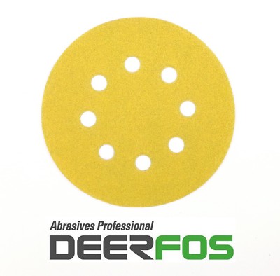 125 mm Schleif HIRSCHSCHEIBEN P40-P400 Klett Orbital Pads Schleifpapier /8 Loch/