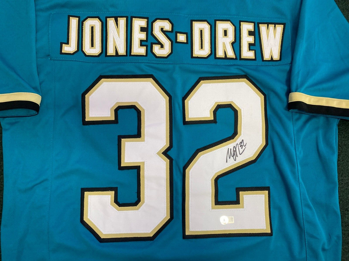 MAURICE JONES DREW #32 JAGUARS SIGNED AUTO CUSTOM JERSEY SZ XL
