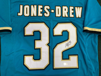 洋楽 JONESES (EPIC 34898) MAURICE JONES DREW #32 JAGUARS SIGNED AUTO CUSTOM JERSEY SZ XL