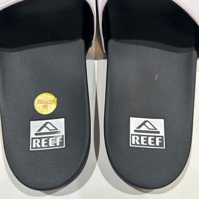 Reef Cushion Spring Slides Sandals White Black Logo Comfort  display picture 2