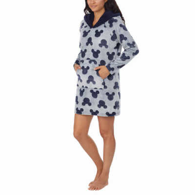Disney's Mickey Mouse Fleece Lounge Hoodie Blue Women's Sz S-XL NWT | eBay