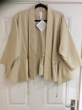 New Marlawynne Layers Lagenlook Mink Bengaline Shawl Collar Jacket Size Xl Bnwt