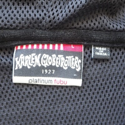 Platinum FUBU x Harlem Globetrotters Velour Velvet Vintage Zip-up