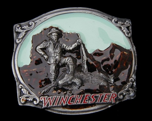 Made In U.S.A. Logo Vintage C + J Pewter metal alloy belt buckle