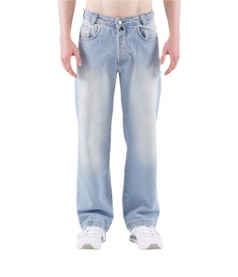 Picaldi Men's Jeans Zicco 474 Las Vegas Light Grey Blue Baggy Fit Denim