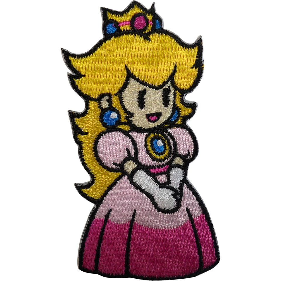 Princess Peach Patch Iron Sew On Super Mario Brothers Nintendo Video Game Badge
