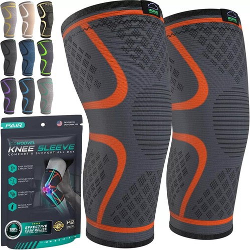 Modvel Compression Knee Brace for Women & Men- Pair of Knee Support Braces - Picture 20 of 21