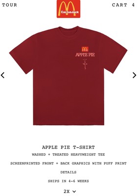 travis scott apple shirt