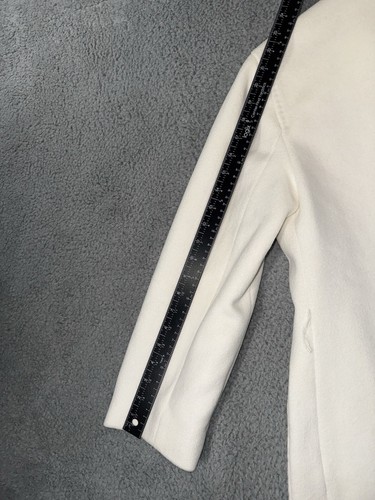 Calvin Klein Peacoat Women 10 Angora Wool Button Front - Picture 6 of 17