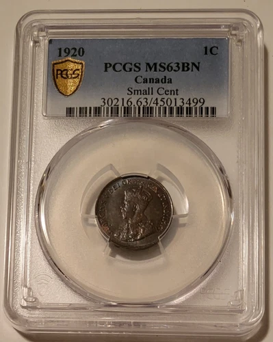 Canada George V 1920 Small Cent MS63 BN NGC