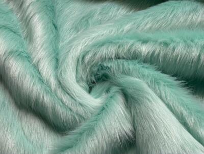 Super Luxury Faux Fur Fabric Material LONG PILE AQUA