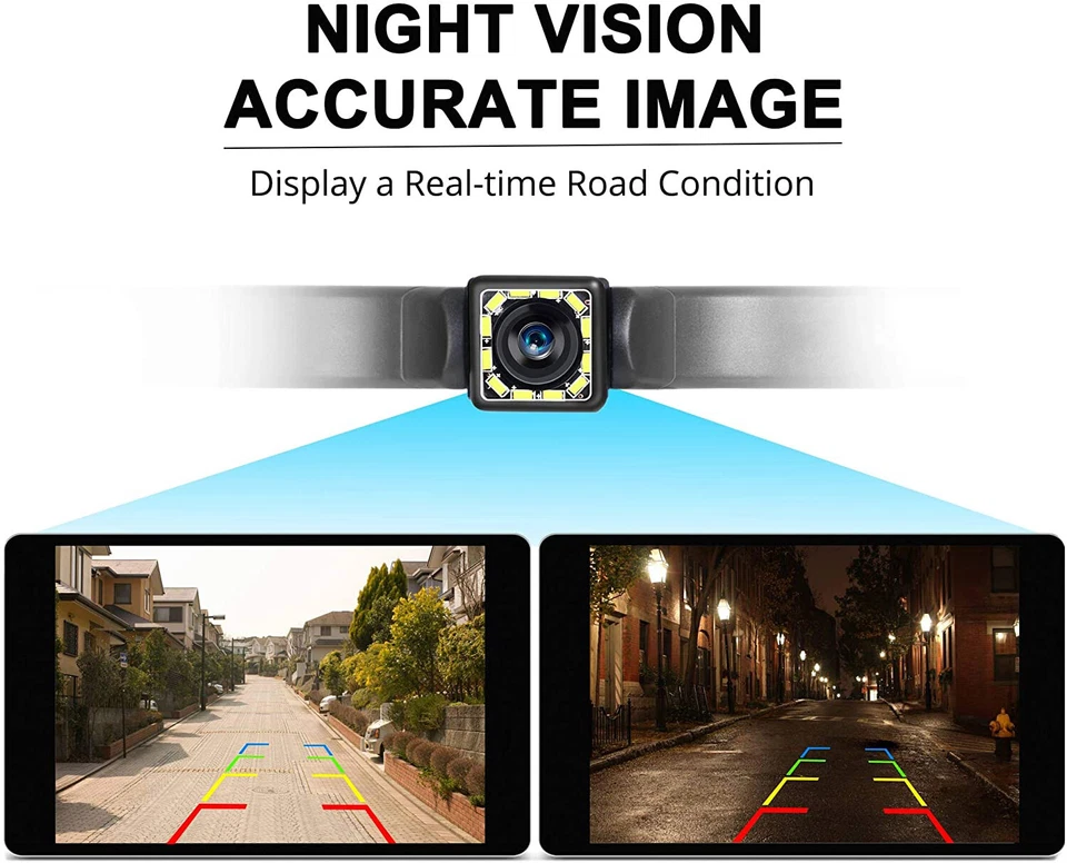 For Honda Toyota Car Rear View Backup Camera License Plate Reverse Night Vision - Image 3 of 4