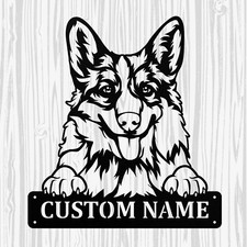 Personalized Pembroke Welsh Corgi Metal Sign, Dog Owner Wall Art, Memorial Gift