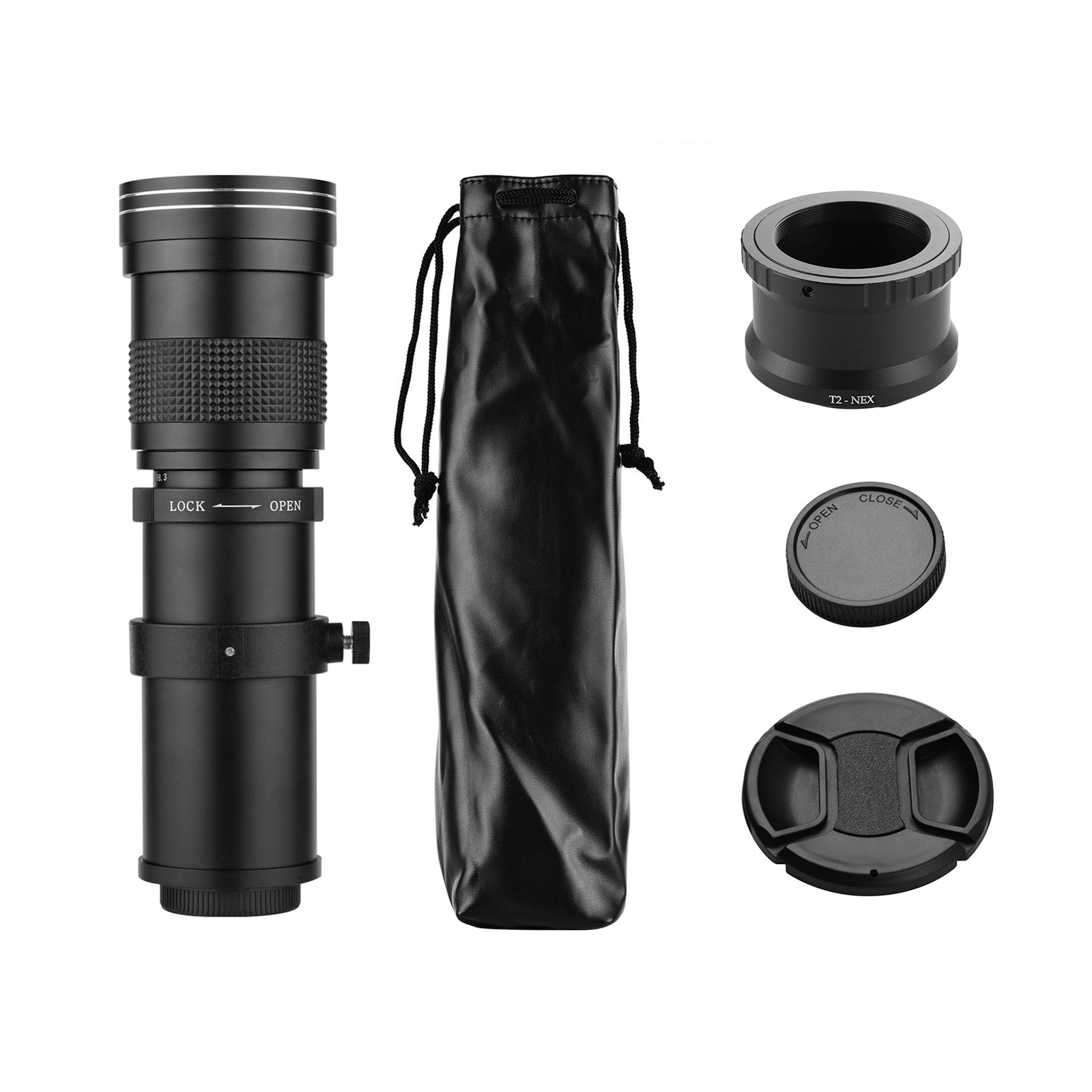 MF Telephoto Zoom Lens F/8.316 420800mm + Adapter For Sony NEX E