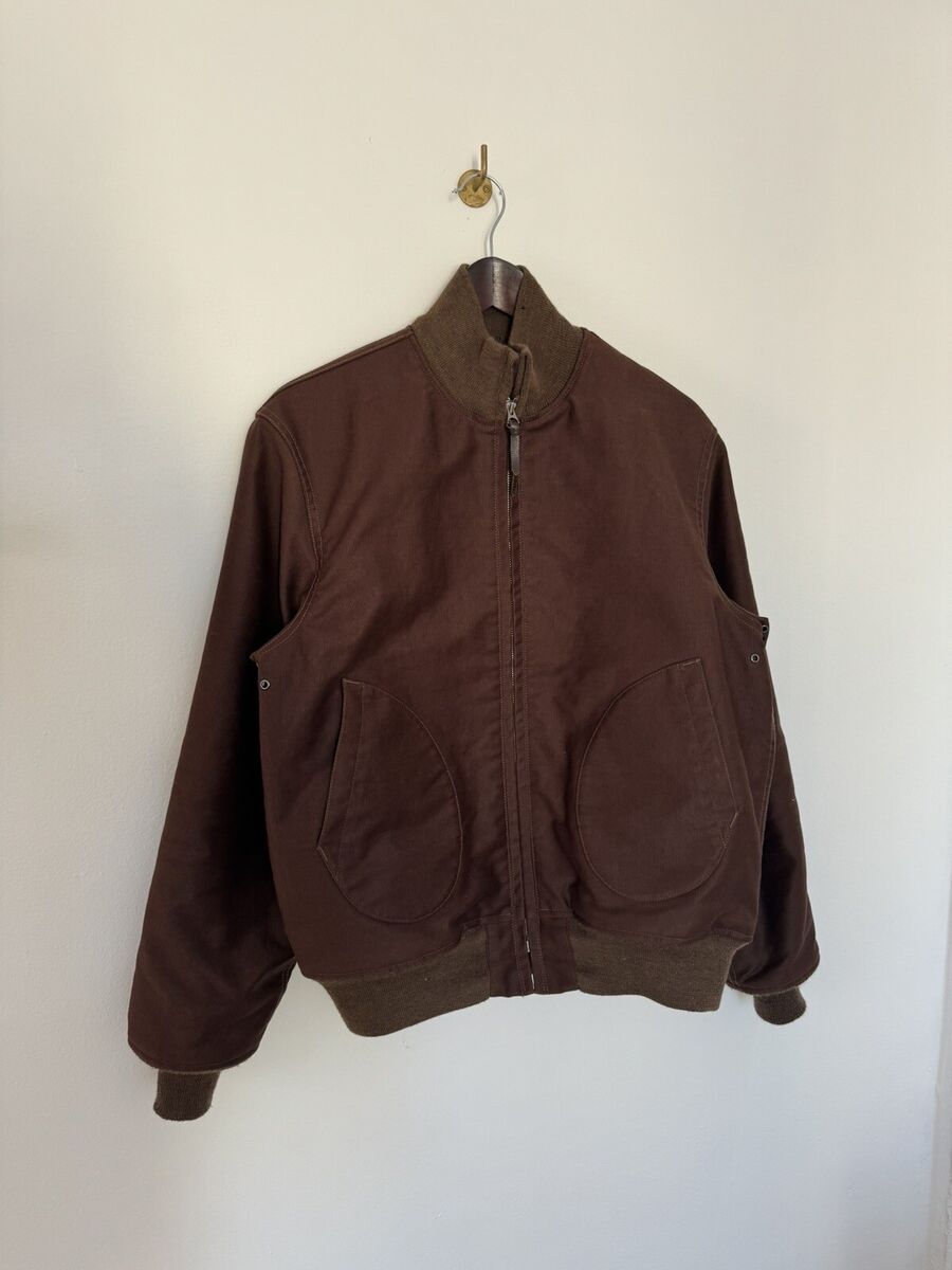 Buzz Rickson USN Deck Jacket - Size 40 - Brown - Made in Buzz Rickson USN Deck Jacket - Size 40 - Brown - Made in