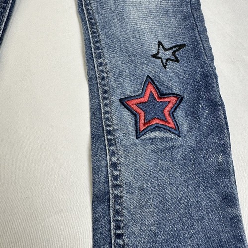Diesel Kid Jeans Size 4 Girls Distressed Embroidered Super Slim Skinny Stretch - Picture 2 of 6