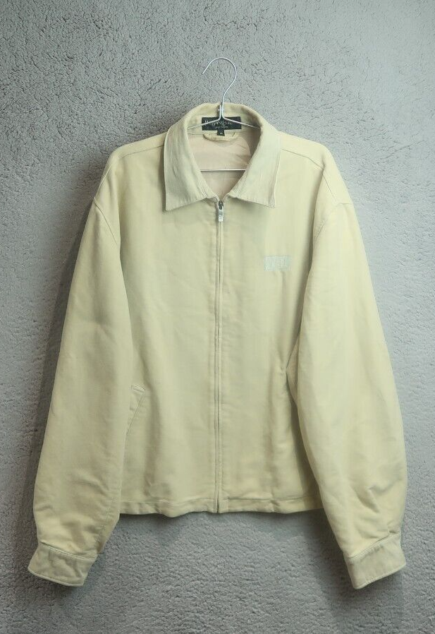 Yves Saint Laurent Giacca Uomo XL Beige Tan Seude Feel Cappotto Vintage Y2K