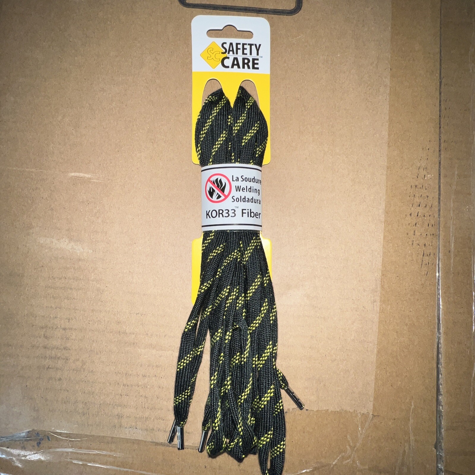 Flame Retardant 72in/183cm Laces for Work Boots Shoes welding Black