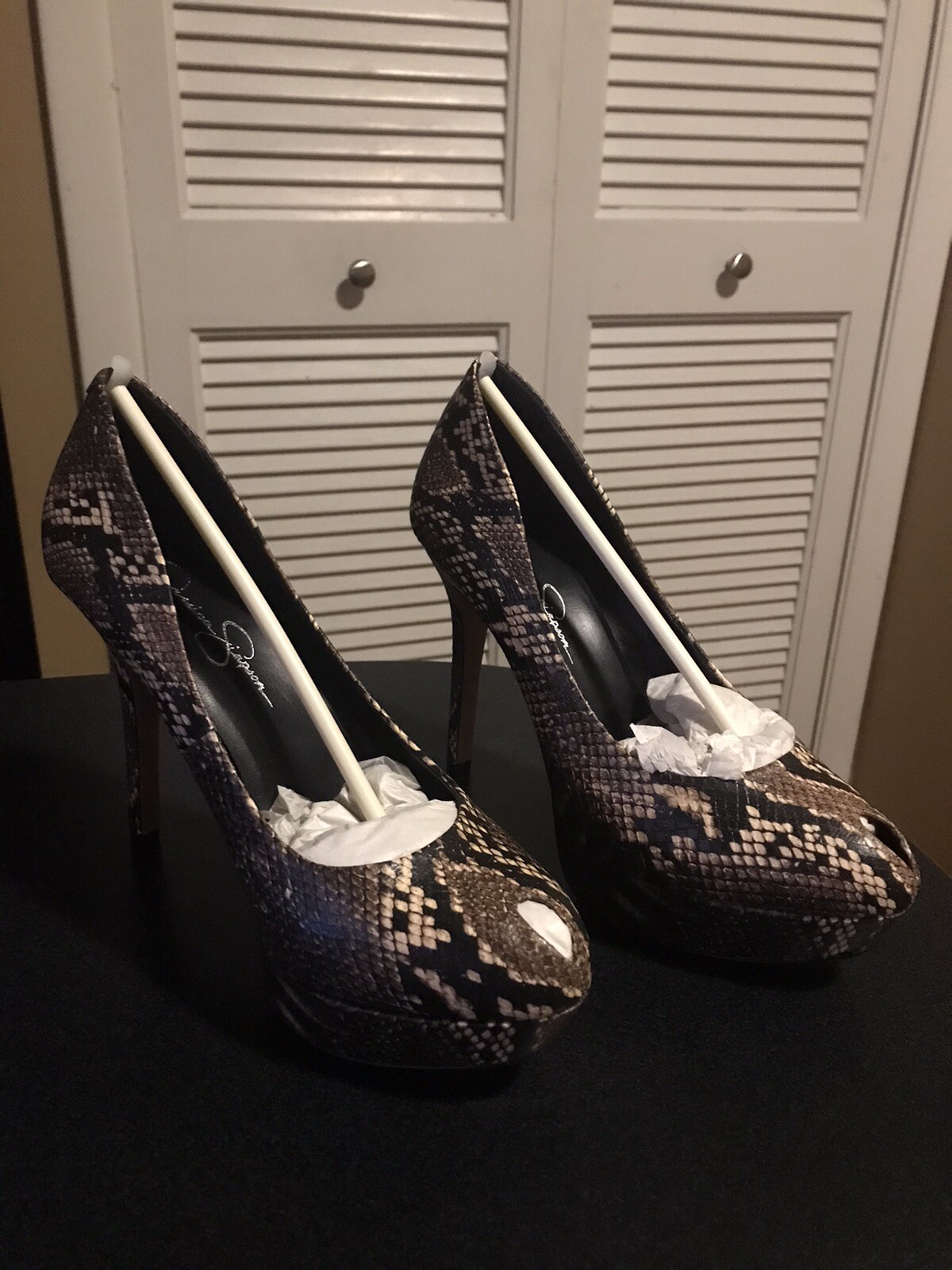 Jessica Simpson Womens Designer Pre-owned Red/Blk Snakeskin HiTop  Sneakers-sz. 7 iuu.org.tr