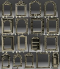 17 Pcs 3D STL Model Christian Church Frames for CNC 3D Printer Engraver Carving