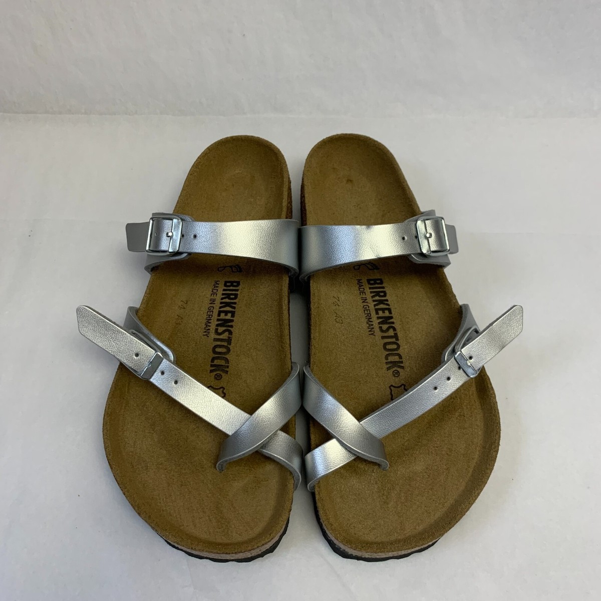 Birkenstock New without Box Mayari Silver Birko-Flor Narrow Width