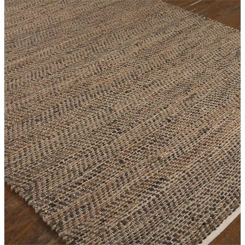 Uttermost Tobais 60x96" Coastal Recycled Leather and Hemp Rug in Brown - Picture 2 of 3