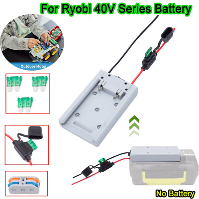 #ad DIY Adapter Power Wheels Fuse For Ryobi 40V Series Battery Dock Power Connector $16.98