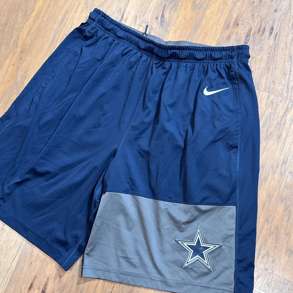 Мужские шорты Dallas Cowboys размер XL синие Nike Dri Fit для тренировок на поле NFL - Изображение 2 из 4