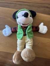 Disney Store Authentic Mickey Mouse Holiday Plush - Mini Bean Bag - 9 "