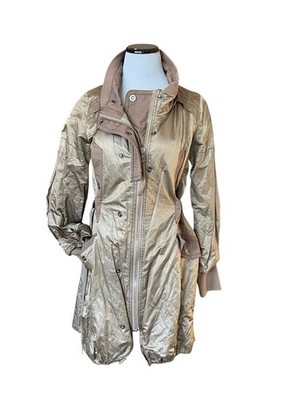 Kaylee Tankus Metallic Trench Coat Size M Gold Art to Wear Avant Garde Runway