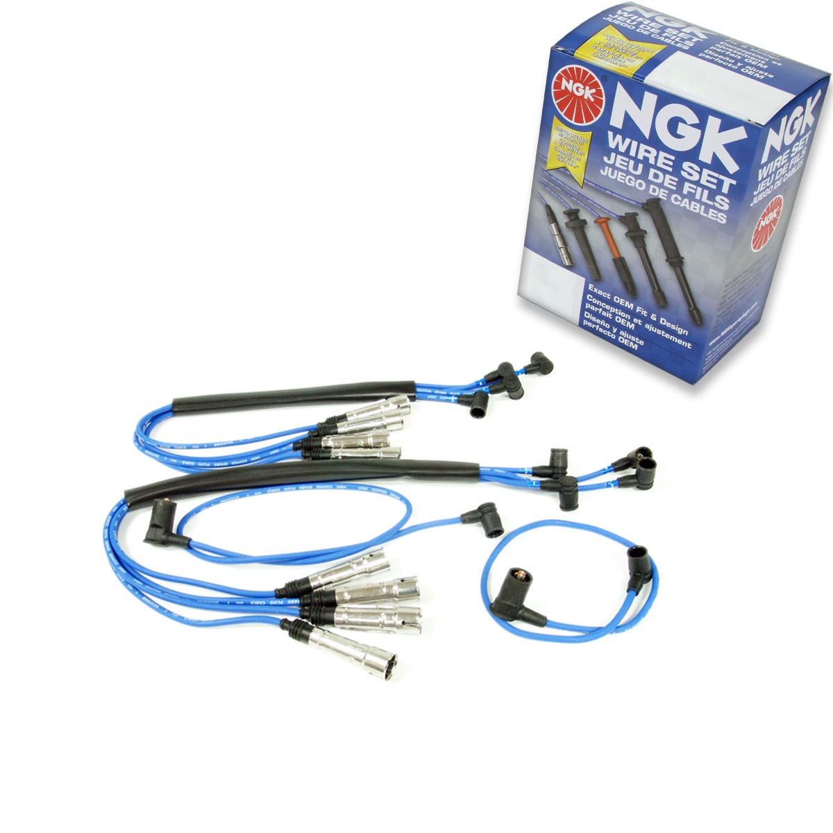 1 pc NGK Spark Plug Wire Set for 1984-1985 Mercedes-Benz 380SE 3.8L V8 - fg