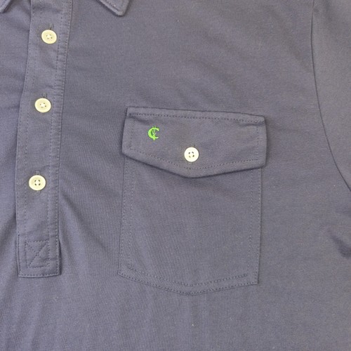 Criquet Polo Shirt Mens XL Navy Blue Performance Golf Pocket Pima Stretch Soft - Bild 4 von 8
