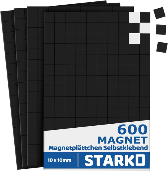 Selbstklebende MagnetpläTtchen 1X1Cm FüR Schule BüRo KüHlschrank 600 StüCk-image