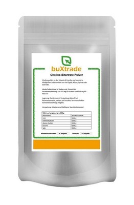 Choline Bitartrate Pulver | Non-GMO | Cholin | Vitamin B4