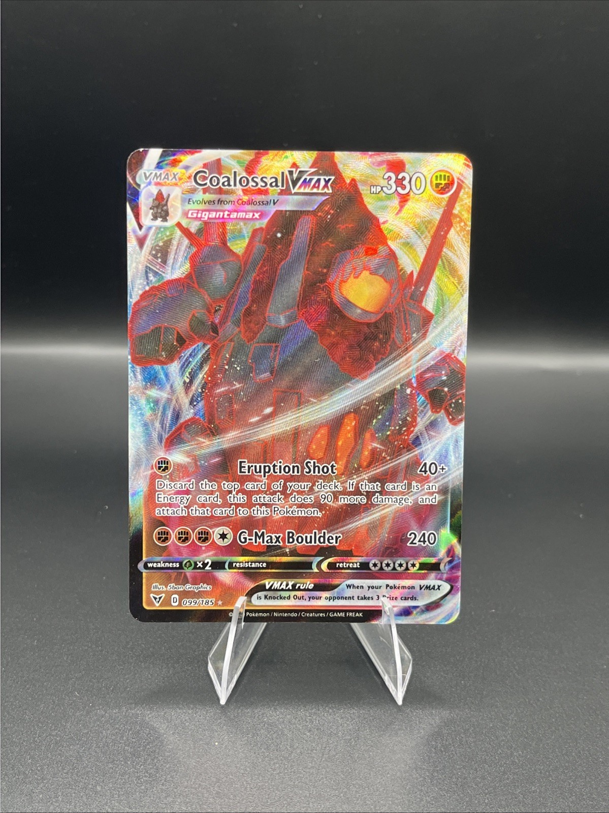 2020 Pokémon Vivid Voltage - Coalossal VMAX No. 99/185