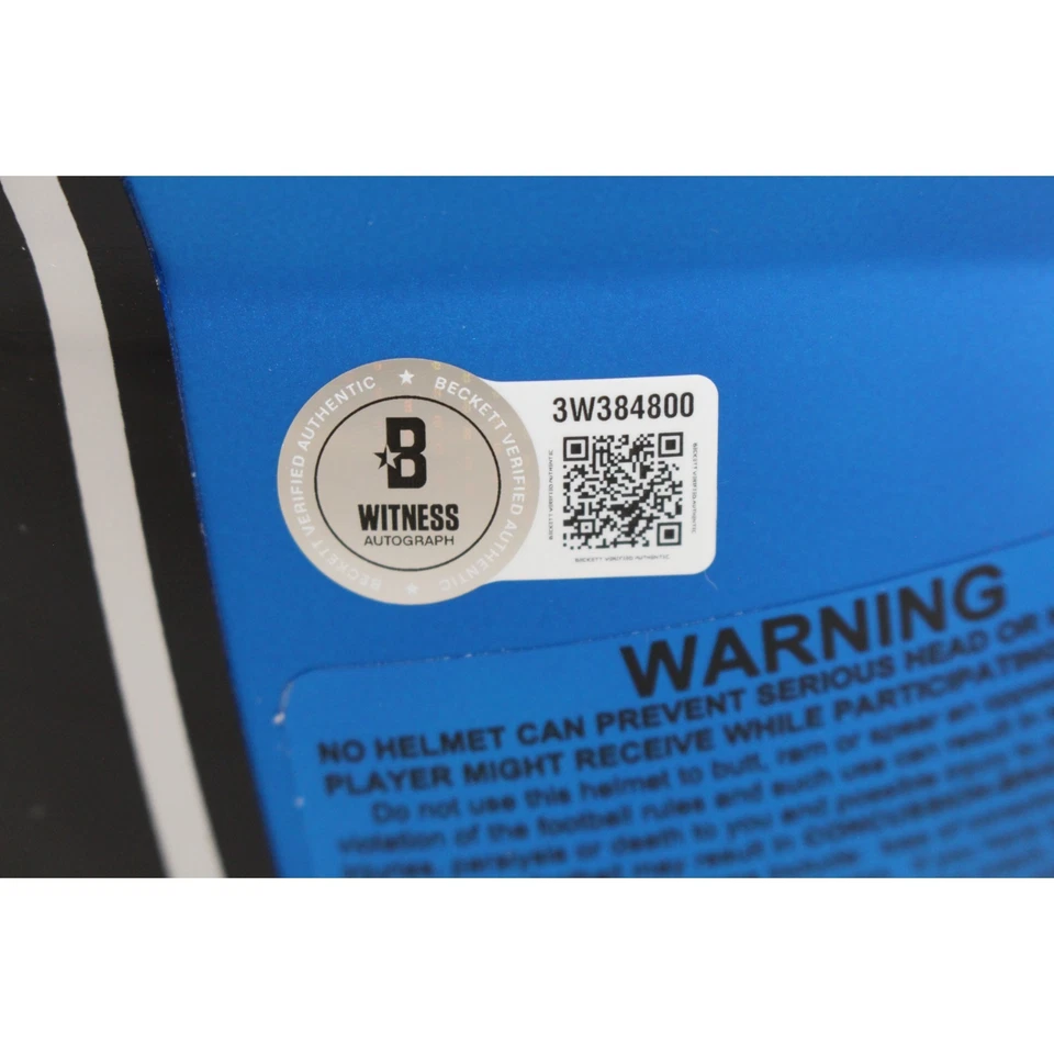 Calvin Johnson Autografiado Detroit Lions Auténtico 24 Casco Antiguo Beckett W 51786 Foto 4 de 4
