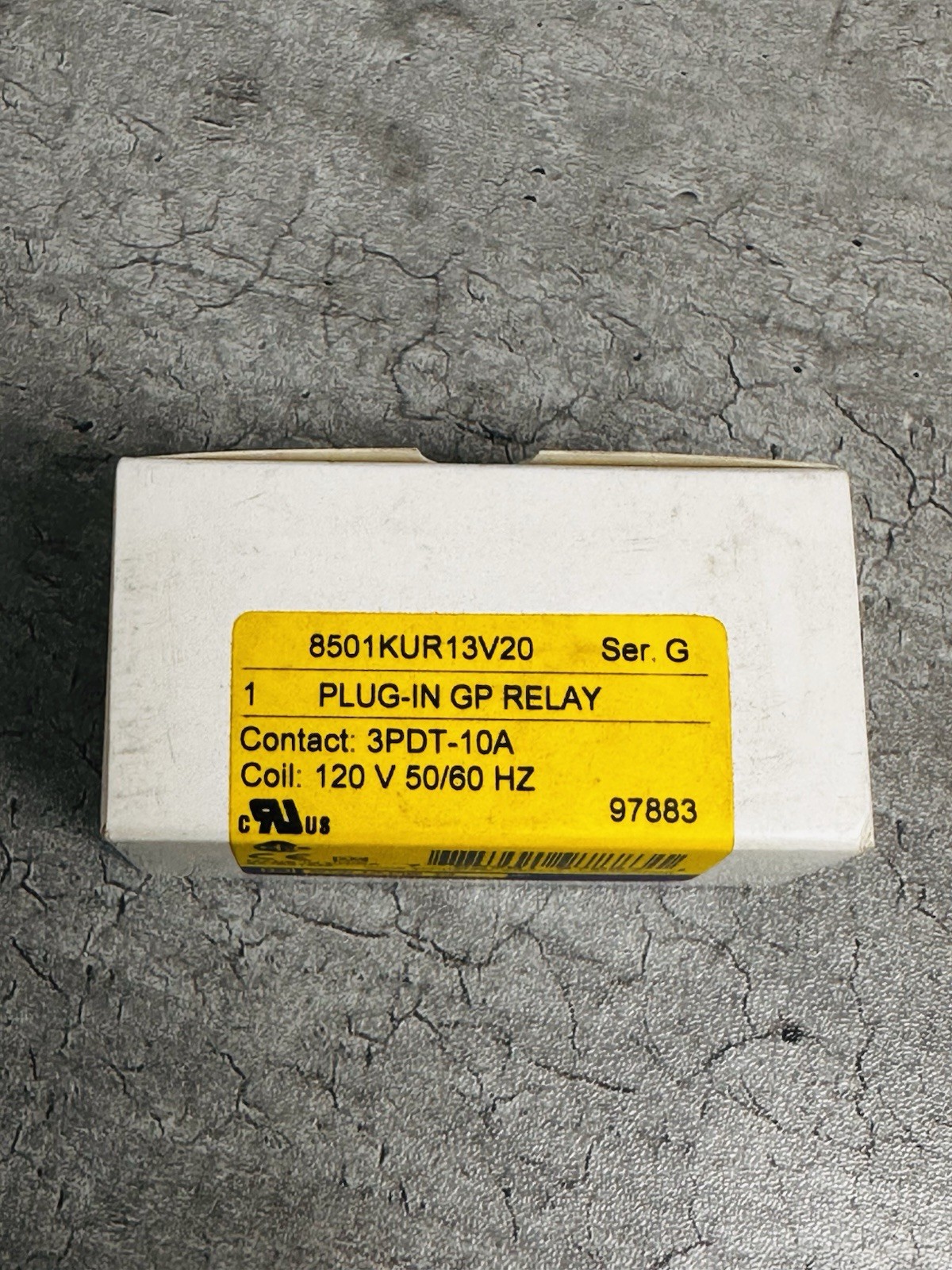 Square D Plug-In GP Relay 8501KUR13V20 (New In Box) Coil:120V, Contact:3DPT-10A