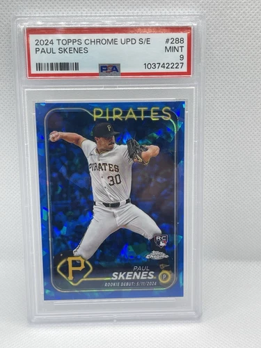 Paul Skenes RC 2024 Topps Chrome Update Sapphire #USCS288 Pirates PSA 9 💎 .