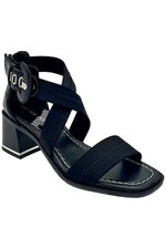Donald Pliner Women's Helen Crepe Elastic Strappy Sandal Black
