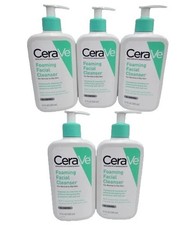 CERAVE FOAMING FACIAL CLEANSER FOR NORMAL TO OILY SKIN 12 OZ LOT OF 5