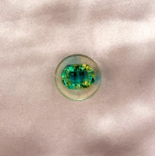 Stunning VTG Faceted Cut Crystal Glass Button #108