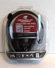 Cyber Acoustic USB Headset with Microphone for Voice  Gaming AC-840