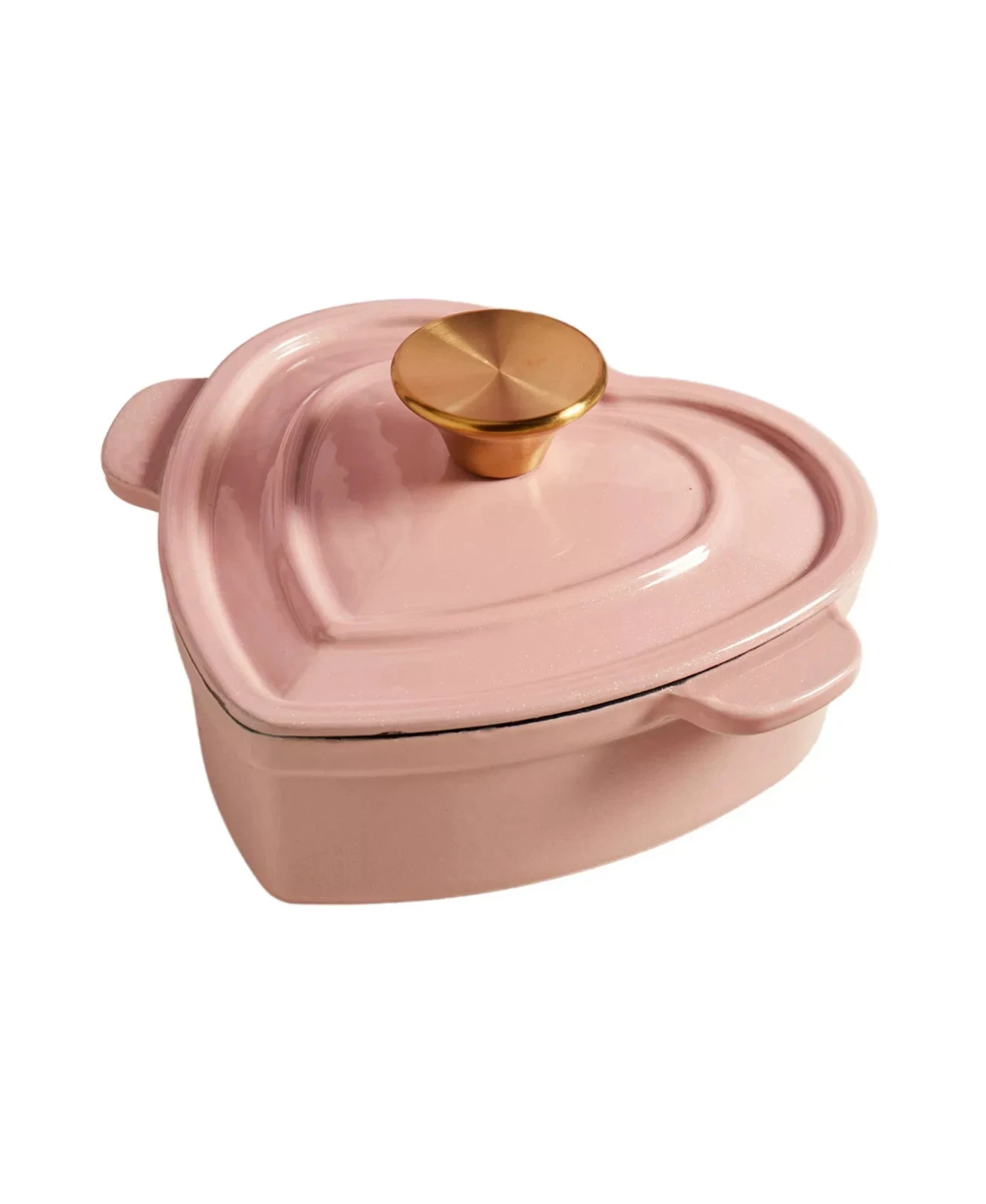Smith and Clark 1 Quart Enameled Cast Iron Heart Shaped Dutch Oven