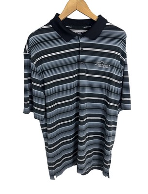 Nike Tour Performance Men s Striped Firerock Country Club Golf Polo Shirt Sz XL