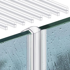 Shower Door Side Seal Strip 126 Inch 15.75" X 8 Pcs for 3/8'' 10 Mm Frameless