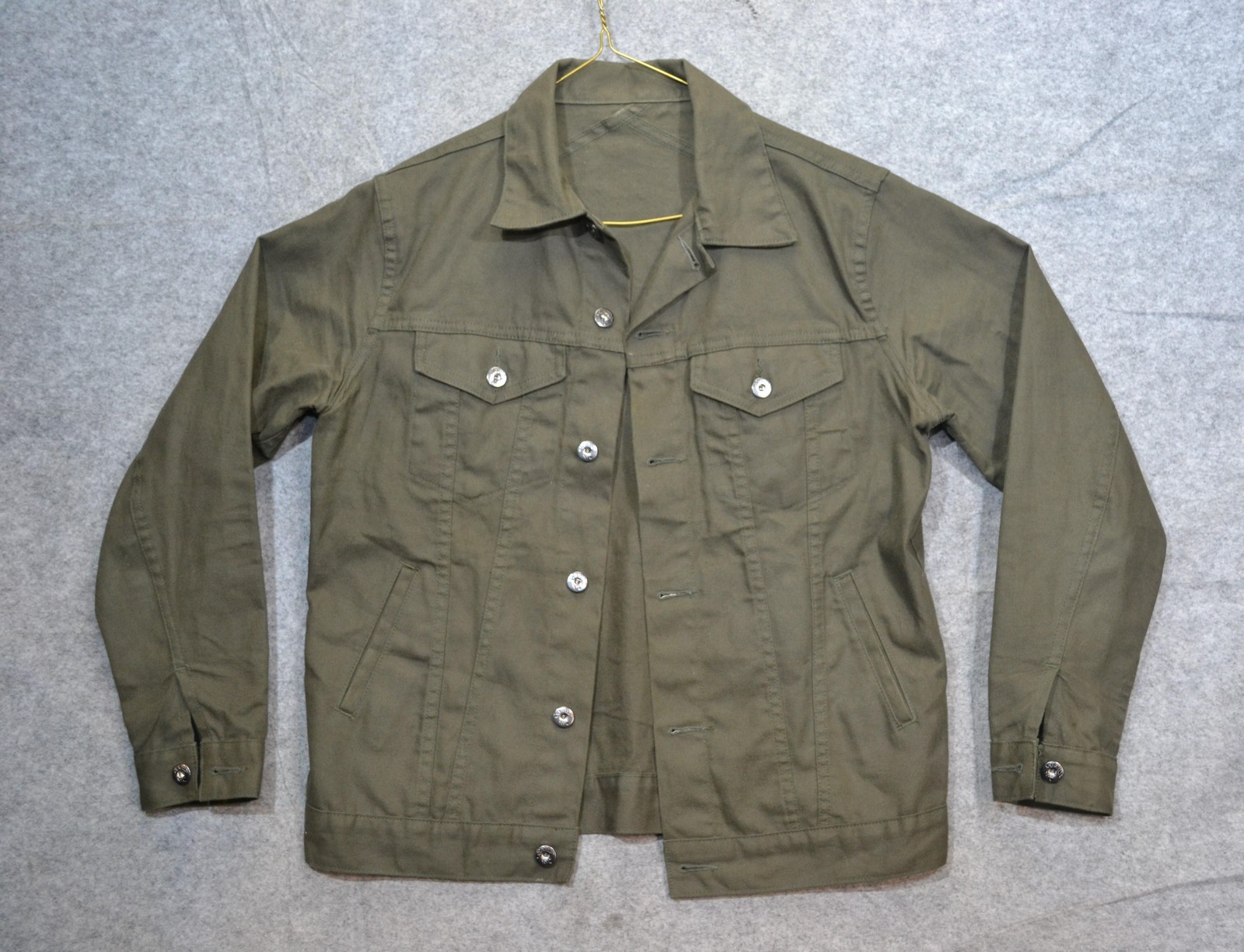 3sixteen Jacket Men L Olive Green Canvas Military Snap Front Unlined Coat Luxury