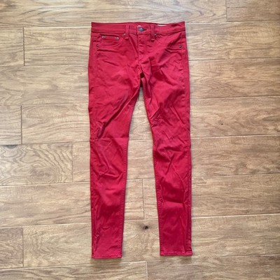 Rag & Bone Jean Legging Women's Size 28 Red Sateen Skinny Jeans