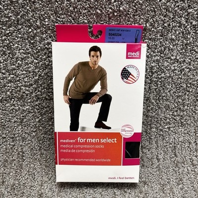 Medi Mens Select Compression Socks Size IV Standard Length 15-20mmHg Closed Toe