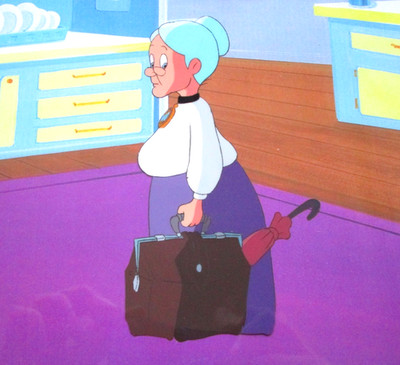 1995 GRANNY Sylvester Tweety Warner Brothers WB ORIGINAL PRODUCTION CEL drawing