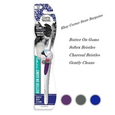 1 Guru Nanda Toothbrush, Extra Soft, BUTTER ON GUMS Charcoal Bristles